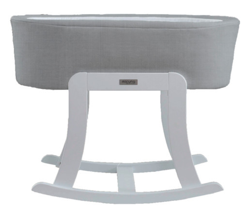 Nacelle Basssinet With Magnets, Compatible With Flor Rocker, Gray Fabric