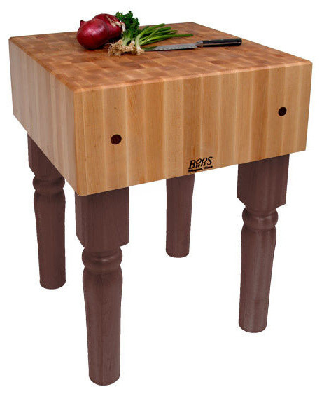 John Boos Ab 10 Maple Butcher Block Table Island Traditional John Boos Ab 10 Maple Butcher Block Table Island Walnut Stain