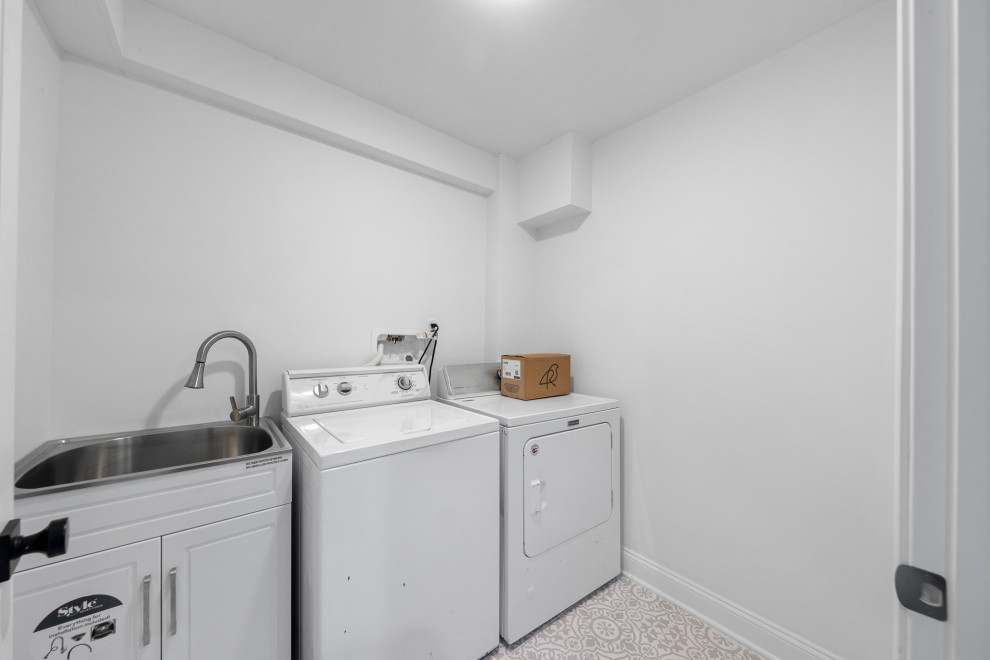 Laundry Room With Utility Sink | Gut Remodel Haworth NJ