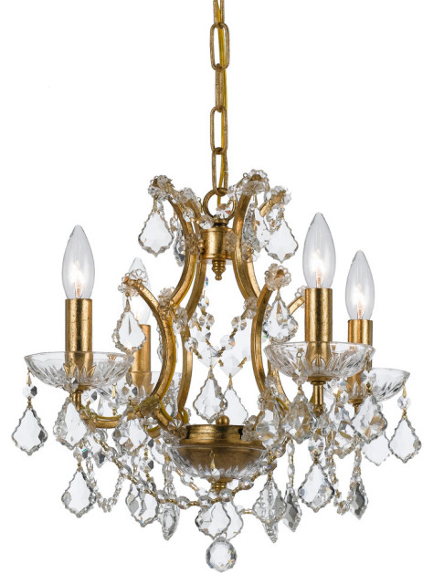 Ore Four Light Antique Gold Up Mini Chandelier Victorian Chandeliers By Crystorama Lighting Houzz Light Antique Gold Up Mini Chandelier, Mini Gold Crystal Chandelier
