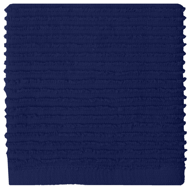 Solid Cotton Ridged Cloth 12 x 12, Ink Blue