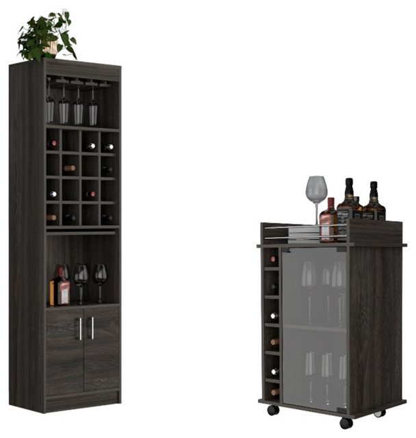 Dothan 2 Piece Living Room Set Brown Engineered Wood Transitional