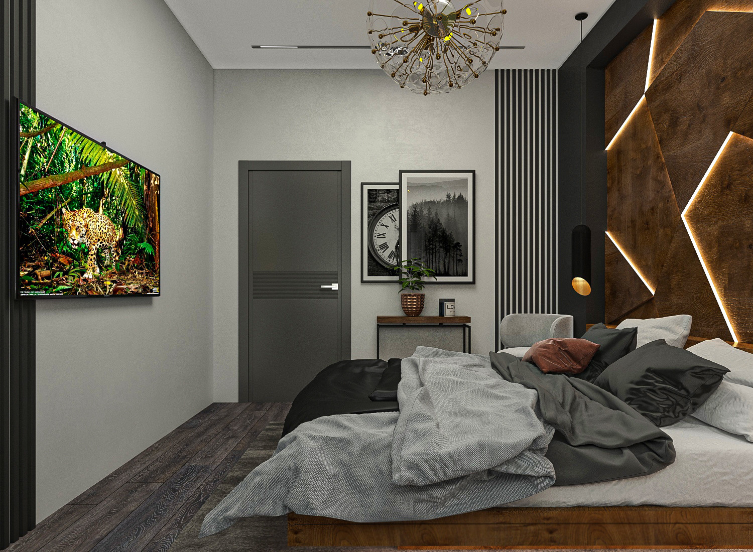 Проект  спальня для молодого человека