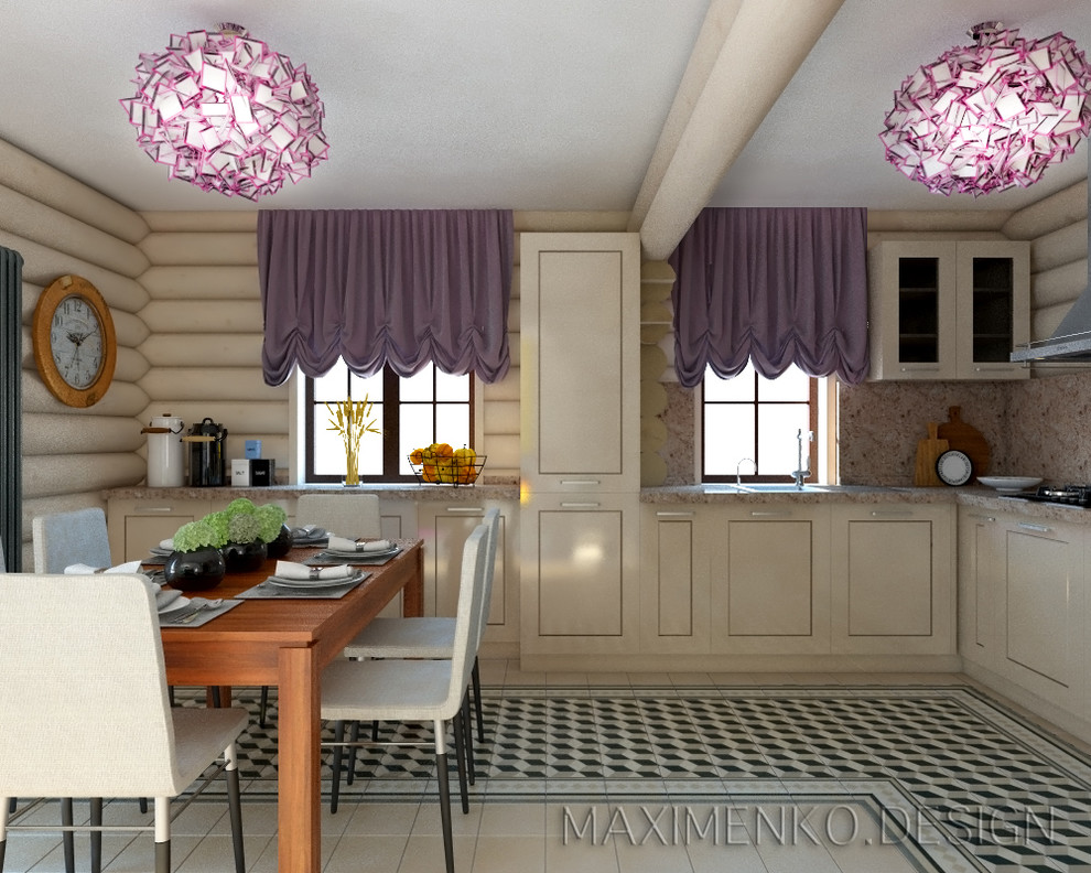 Сруб в современно-классическом стиле