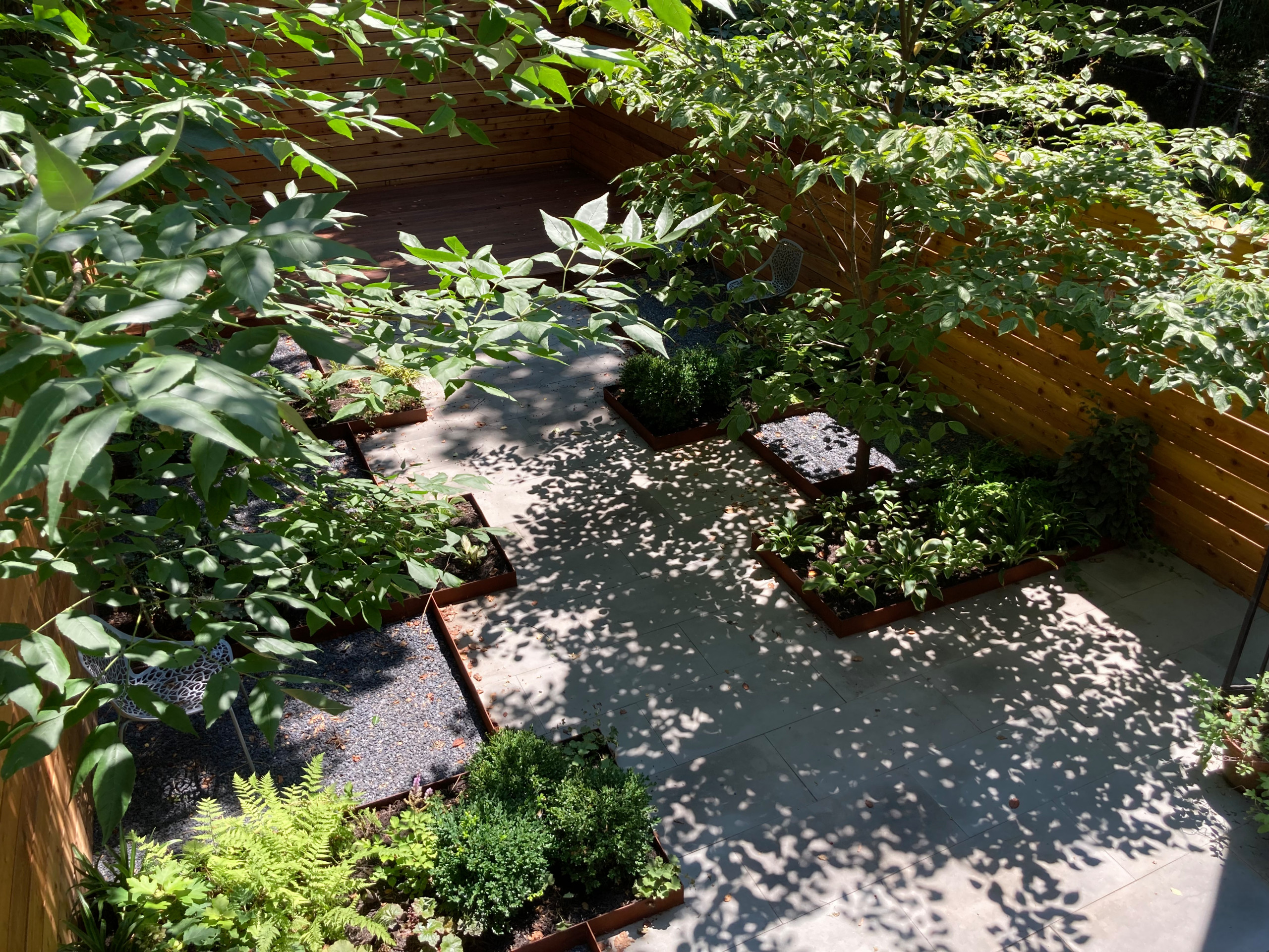 Angular Corten Steel Garden