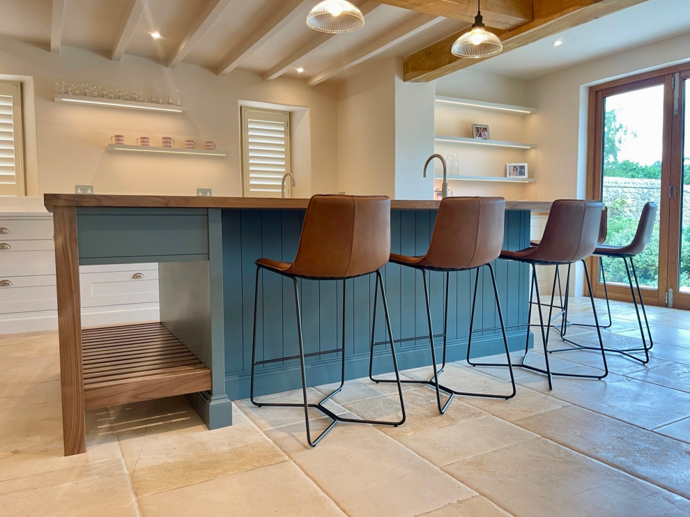 Walnut top Island kitchen