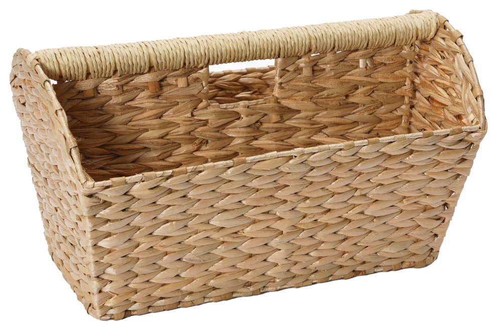 Rectangular Woven Magazine Rack Beach Style Magazine Racks by