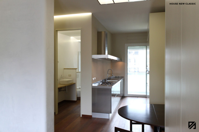 New classic flat contemporary-kitchen