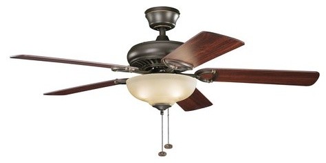 Kichler Sutter Place Select 52" Indoor Ceiling Fan With 5 Blades, Light Kit, 4