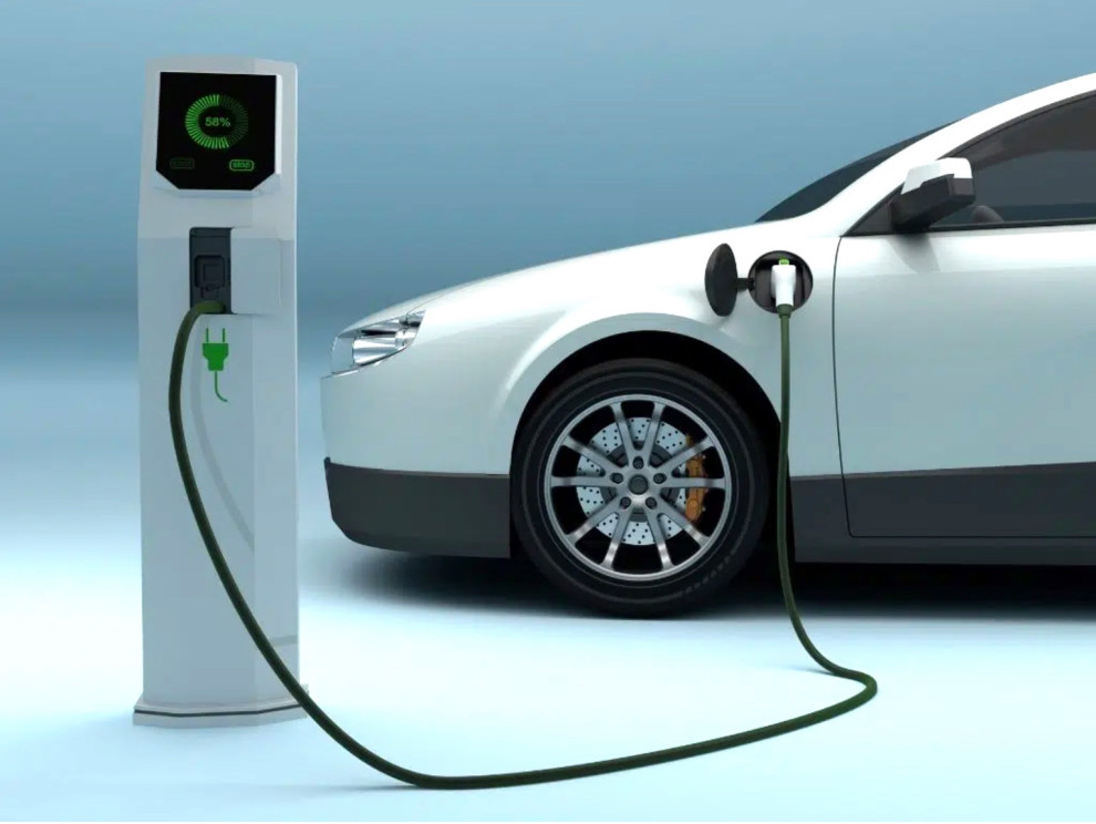 EV Car with Charger