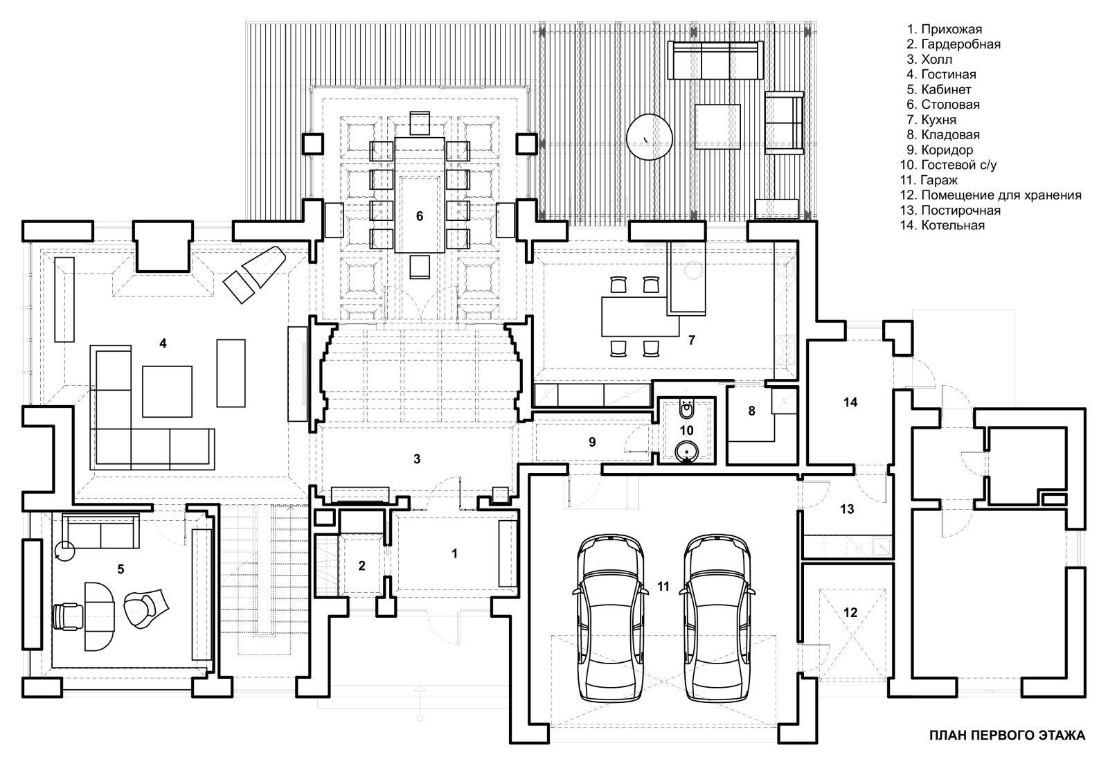 Интерьер загородного дома  С_06