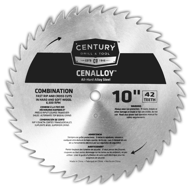 Combination Cenalloy Circular Saw Blade, 10"x42T