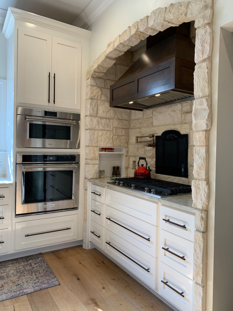 Cooking alcove Transitional Kitchen Austin by Ginger Ayn