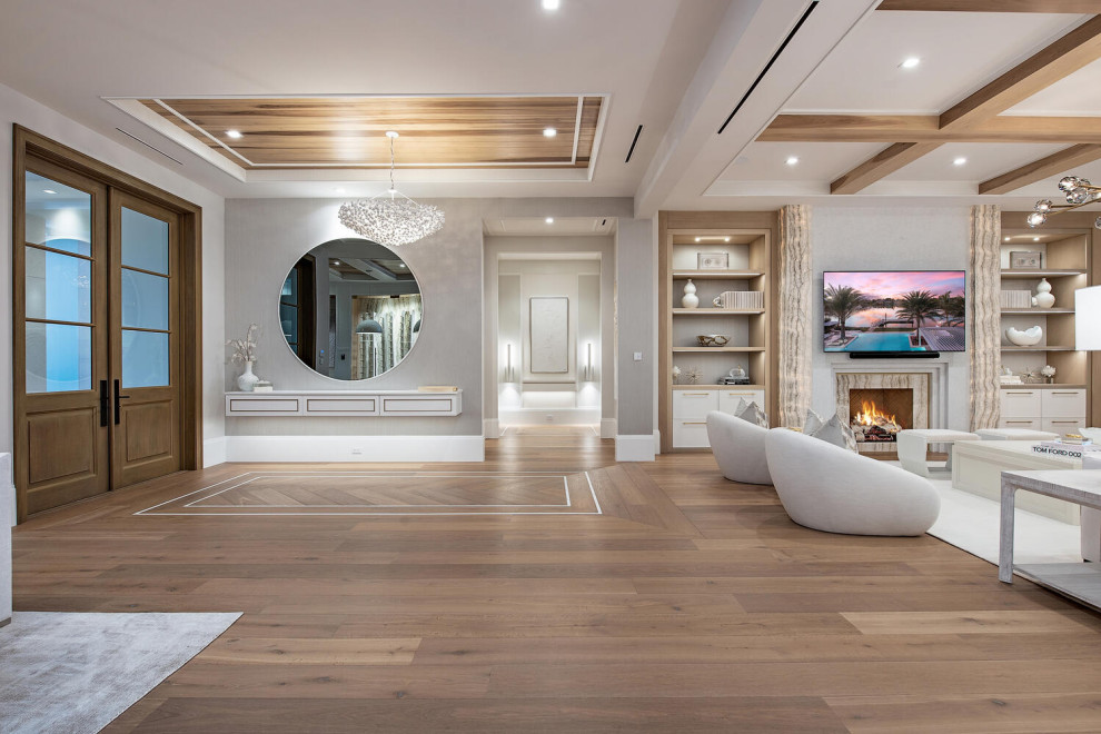 Inspiration for a transitional entryway remodel in Miami