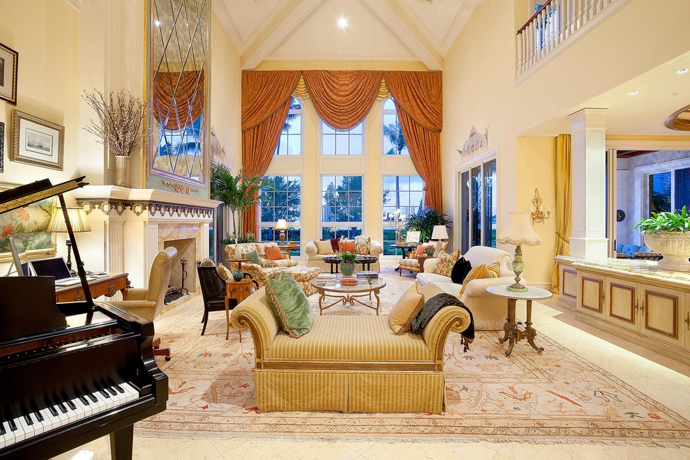 Traditional living room in Miami.