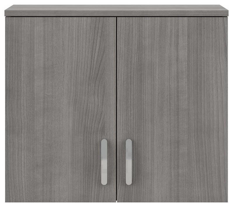 Universal Laundry Room Wall Cabinet w/ Doors in Platinum Gray - Engineered Wood