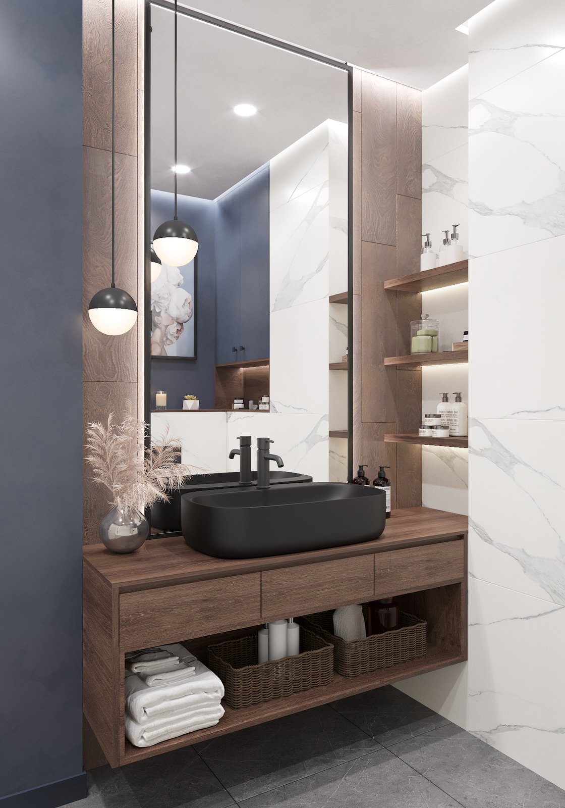 Дизайн-проект интерьера квартиры в г.Владивостоке ЖК "Алые паруса"