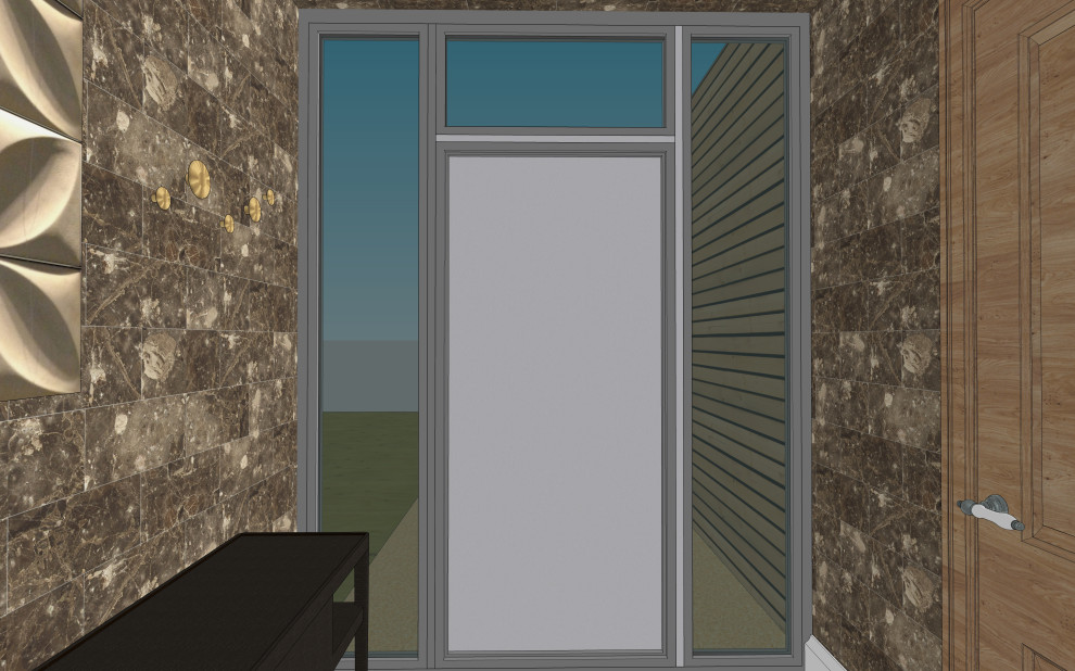 3D визуализация первого этажа дома