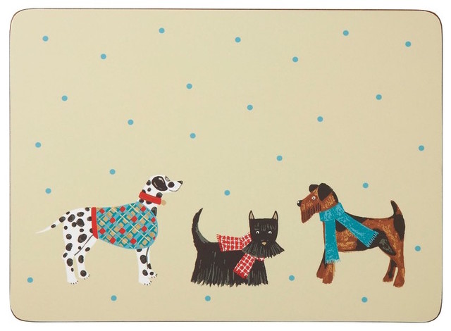 Hound Dog Placemats Set Of 4 Contemporary Placemats By