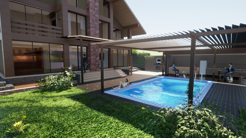 Планировки существующего коттеджа и планировка территории