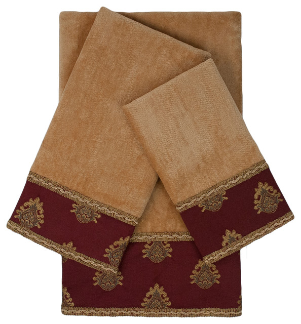 Sherry Kline Melbourne Nugget 3piece Embellished Towel Set