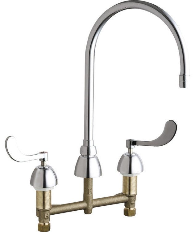Chicago Faucets 786-GN8AE36ABCP Concealed Hot and Cold Sink Faucet