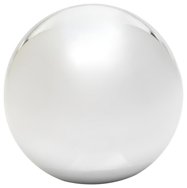 4 75 Diameter Ceramic Fill Decorative Christmas Ball Silver Set