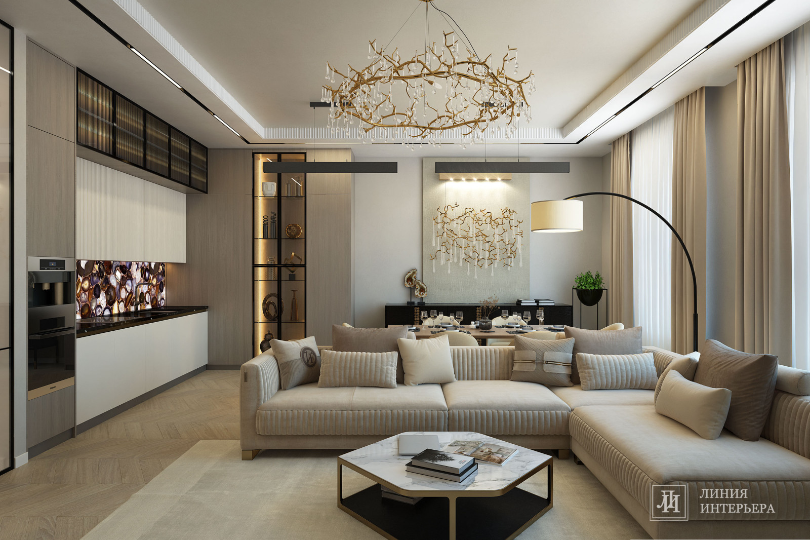 Дизайн гостиной в современном стиле