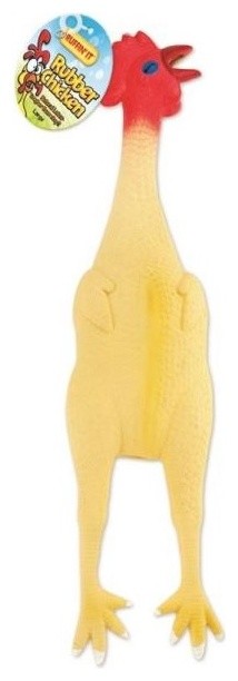 Ruffin' It 80527-2 Rubber Chicken Dog Toy, Large