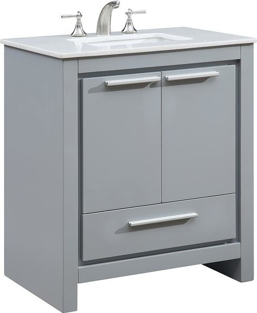 FILIPO Vanity Contemporary Tapering Legs Rectangular Sink