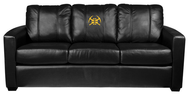 Denver Nuggets Nba Silver Sofa With Secondary Logo Panel