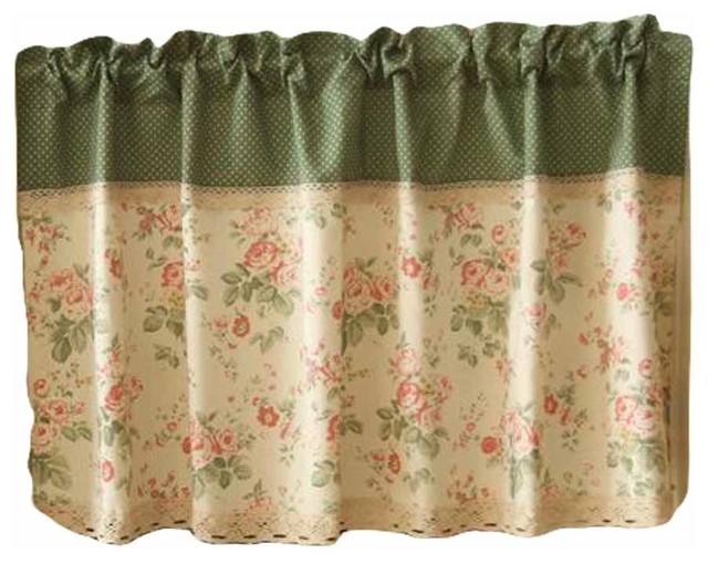 Rose Short Kitchen Curtain Small Window Half Curtain Cafe Curtain