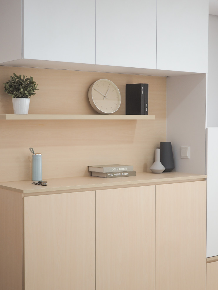 This is an example of a Scandinavian living room in Singapore.