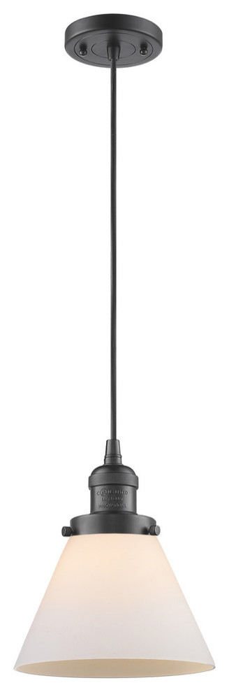 Innovations 1 Light Large Cone Mini Pendant in Oiled Rubbed Bronze, 201C-OB-G41