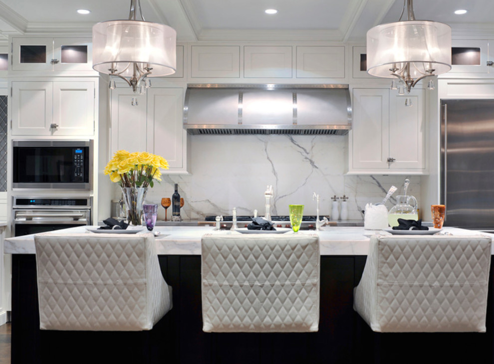Inspiration for a transitional kitchen remodel in New York
