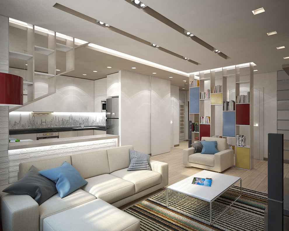 Дизайн-проект 3-х комнатной квартиры. Общая площадь 105 м2. Современный стиль