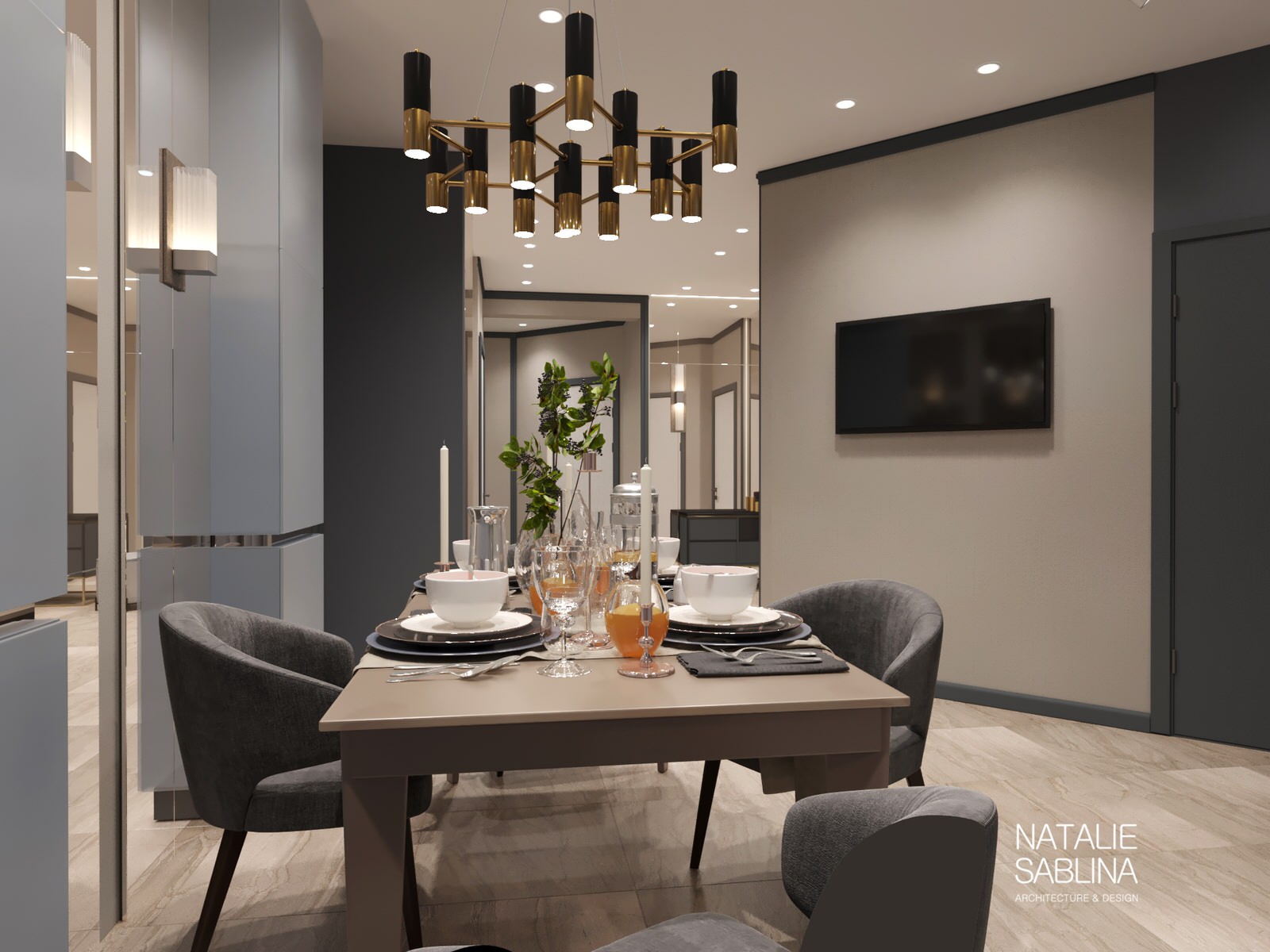 Квартира на Дальней 4   #KristalGrey_NSDesign