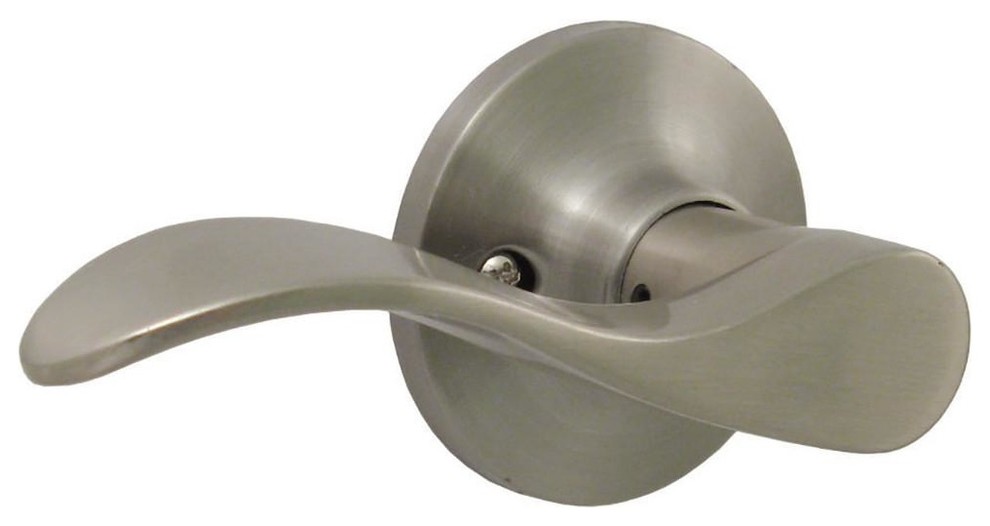 Beaverton Dummy Lever, Satin Nickel, Left Handed Transitional Door