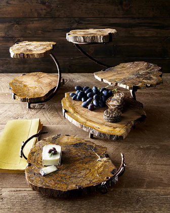 Petrified Wood Serving Pieces