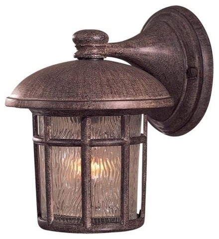The Great Outdoors Cranston 9" Outdoor Wall Light in Vintage Rust