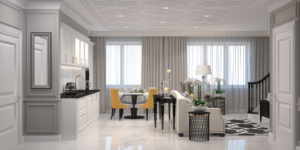 Двухуровневая квартира. Современный АР Деко