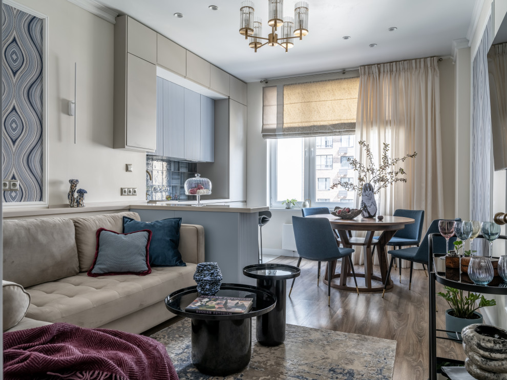 Зона гостиной квартиры в ЖК "Испанские кварталы"