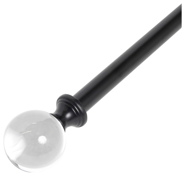 Crystal Ball Single Curtain Rod, 48" W X 84" L Traditional Curtain