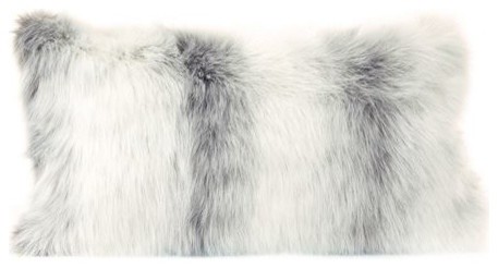 fur lumbar pillow