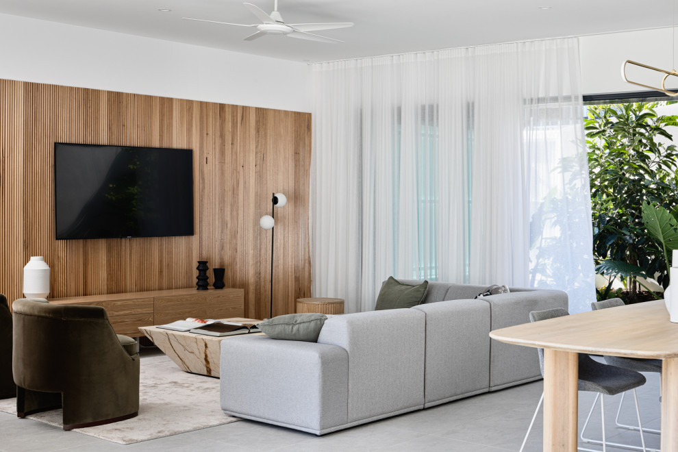 Immagine di un soggiorno design di medie dimensioni
