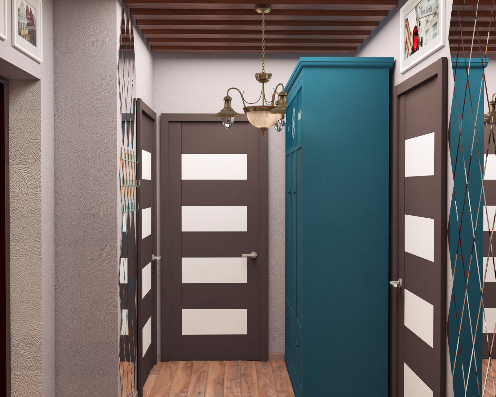 Интерьер трёхкомнатной квартиры. Лофт.