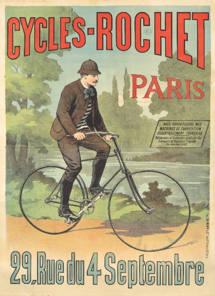 Cycles Fernand Clement 1895 French Bicycle Vintage Poster Print Cycling Advert