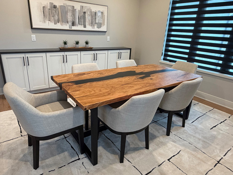 Custom Olive Epoxy Table for Shane | Handcrafted Black Resin River ...