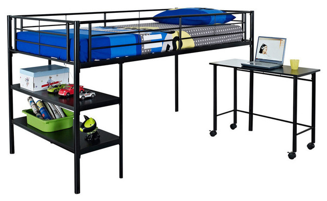 Twin Low Loft Bed With Desk Contemporary Loft Beds By Walker