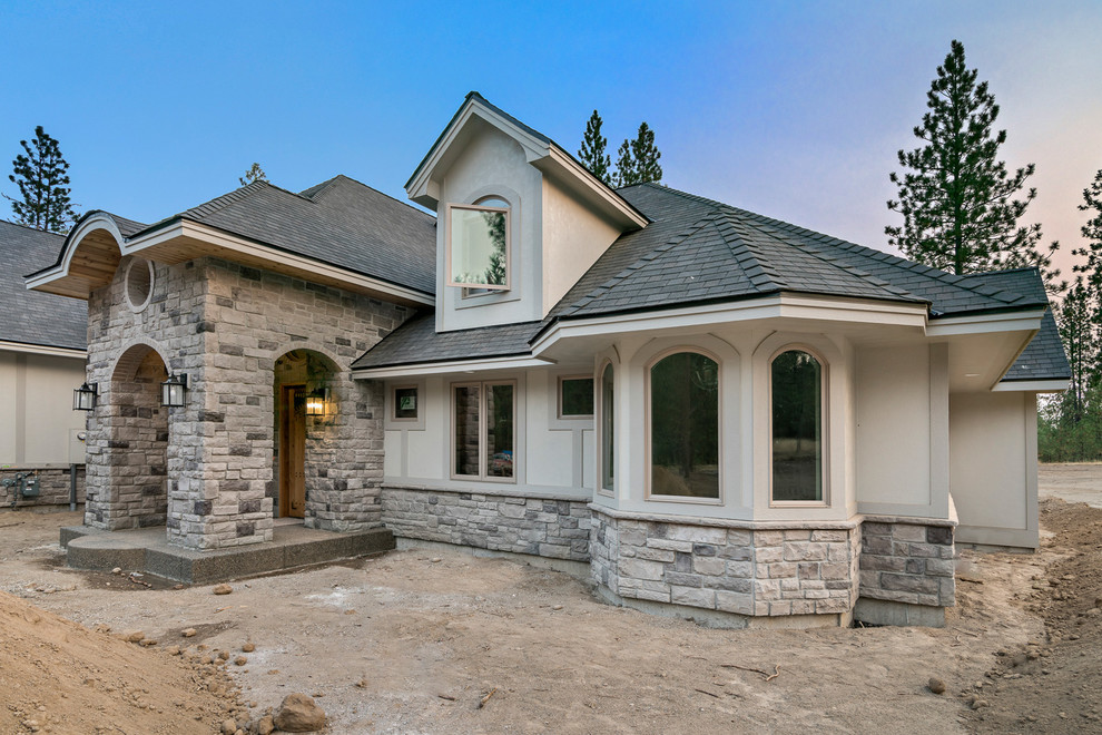 Inspiration for a transitional home design remodel in Seattle